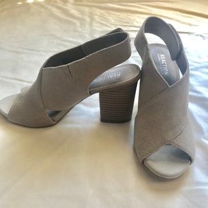 Grey Kenneth Cole Block Heel Sandals